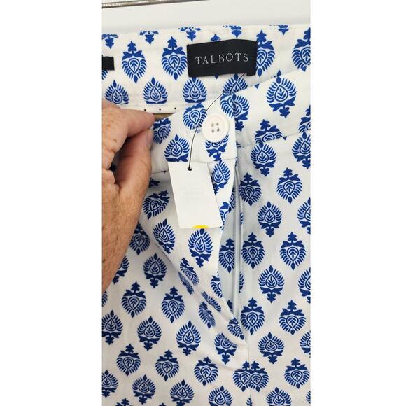 New NWT Talbots Perfect Skimmer Novelty Print Cropped Pants Size 14 - Picture 12 of 14
